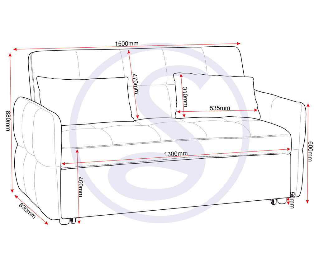Chelsea Sofa Bed - Blue Fabric