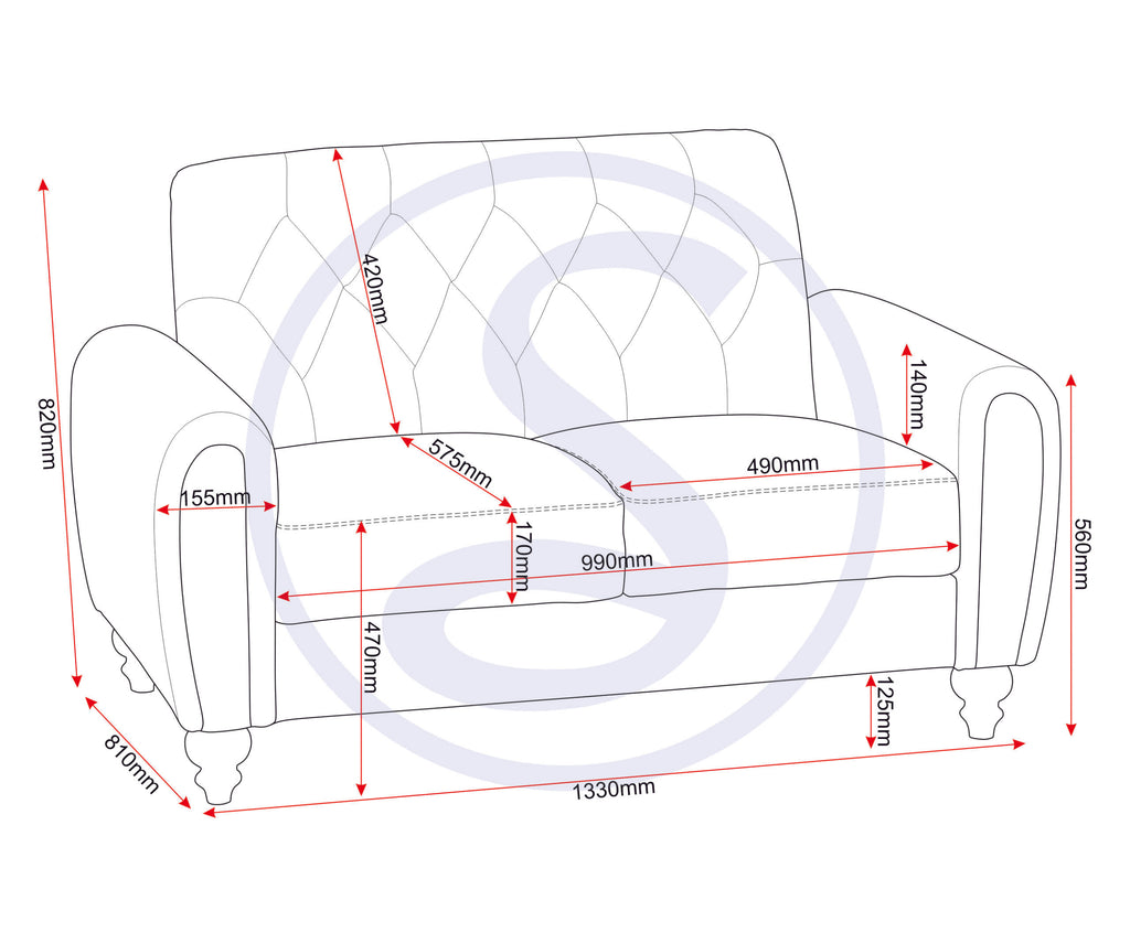 Chester 3+2 Suite - Light Grey Fabric