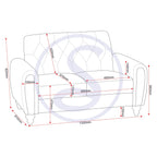 Chester 3+2 Suite - Light Grey Fabric