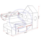 Cody 1 Drawer House Bed - White/Pine Effect