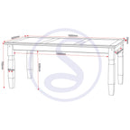 Corona 6' Dining Table - Distressed Waxed Pine