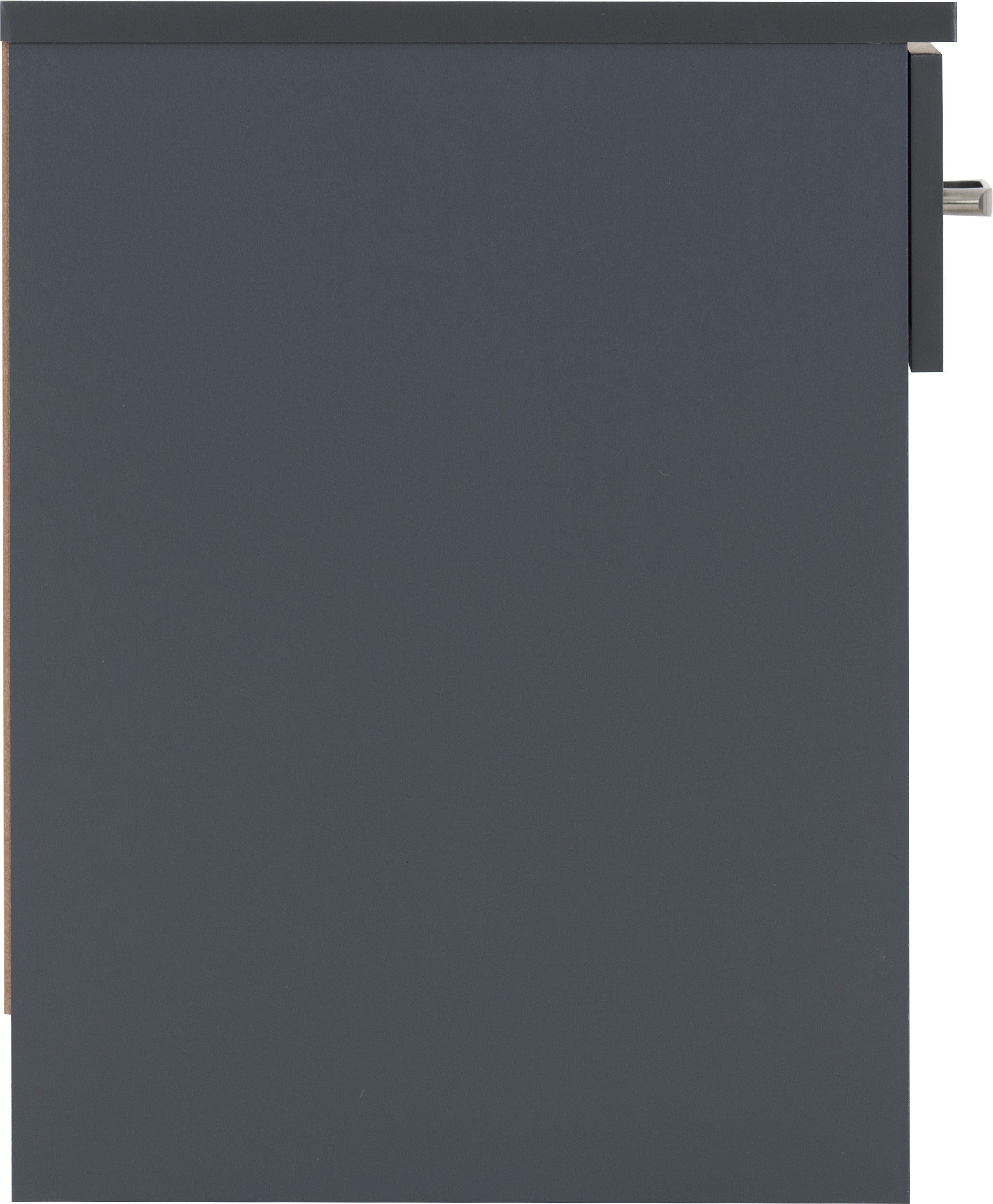 Dakota 1 Drawer Bedside - Dark Grey