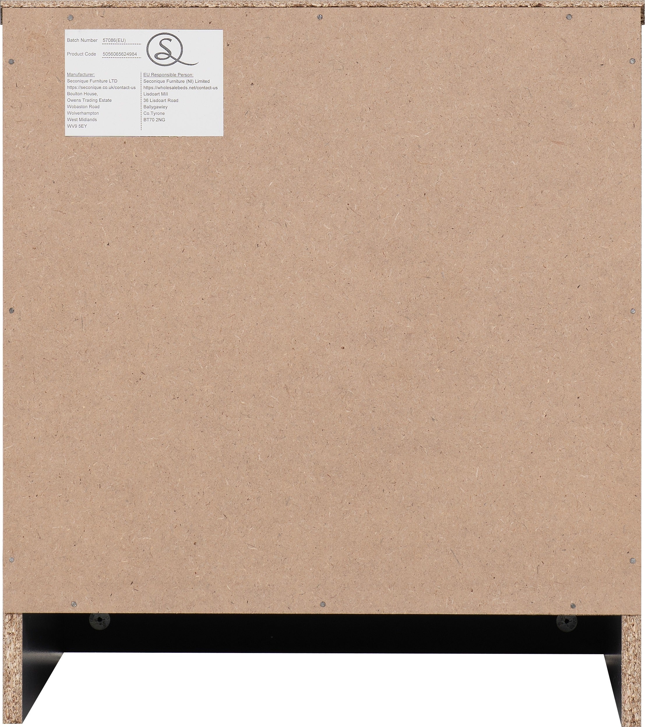 Dakota 1 Drawer Bedside - Dark Grey