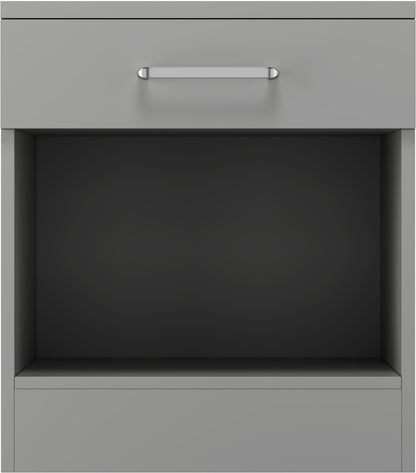 Dakota 1 Drawer Bedside - Light Grey