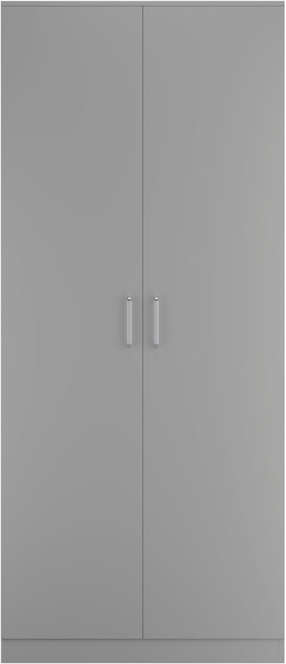 Dakota 2 Door Wardrobe - Light Grey