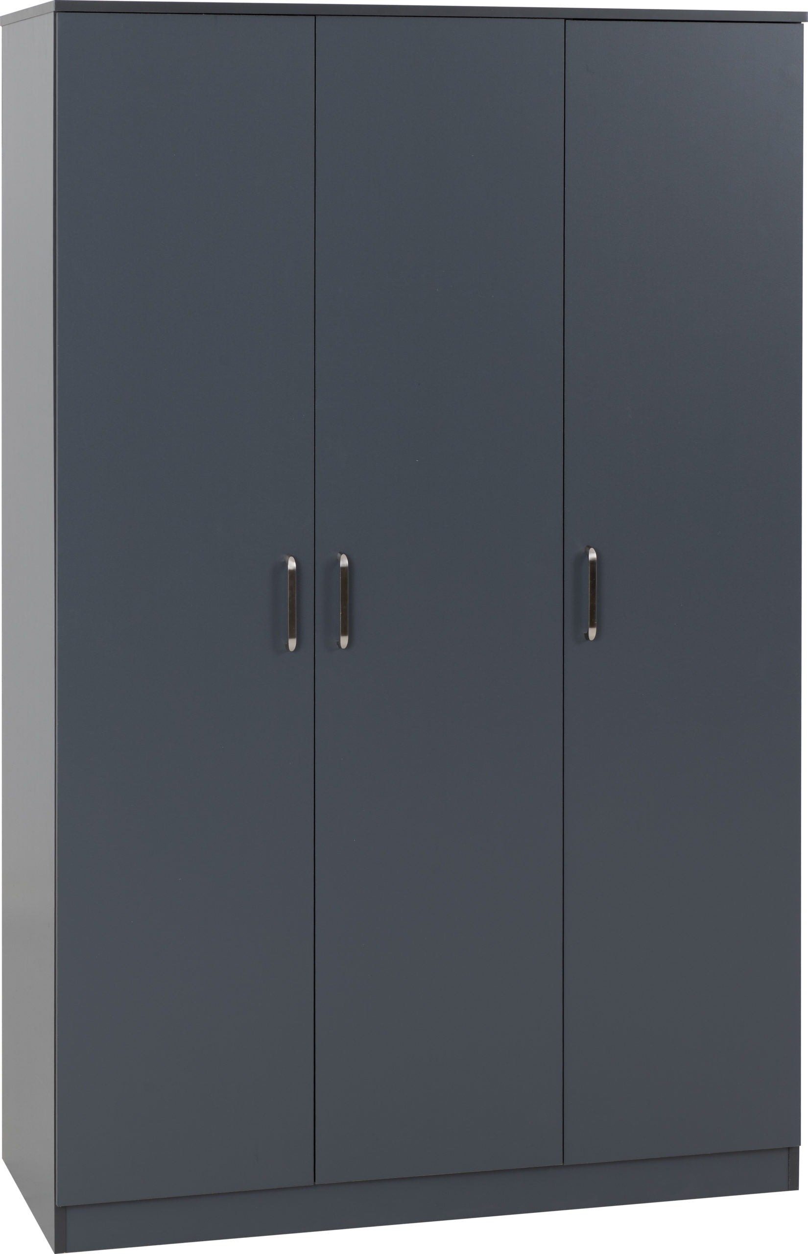 Dakota 3 Door Wardrobe - Dark Grey