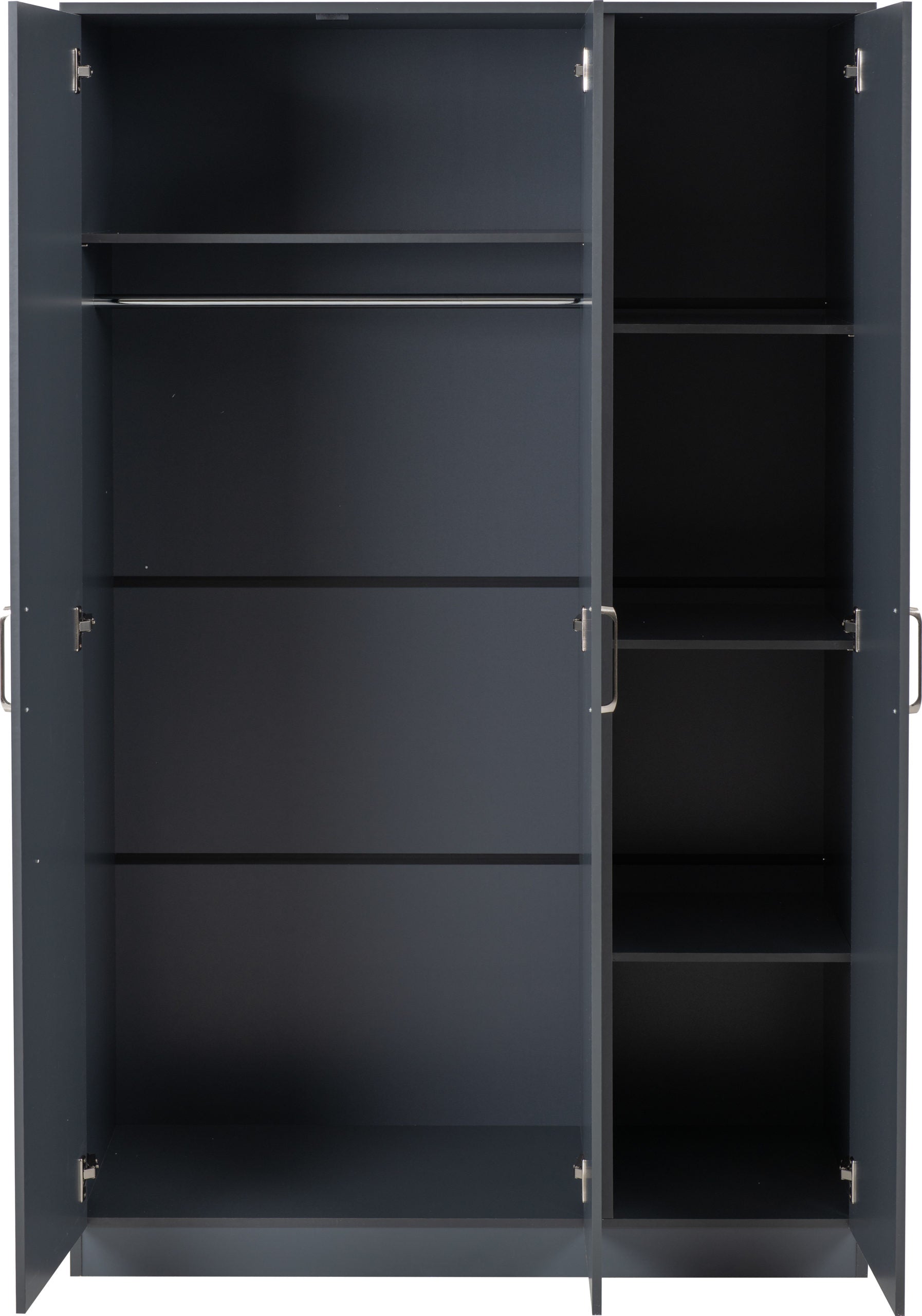 Dakota 3 Door Wardrobe - Dark Grey