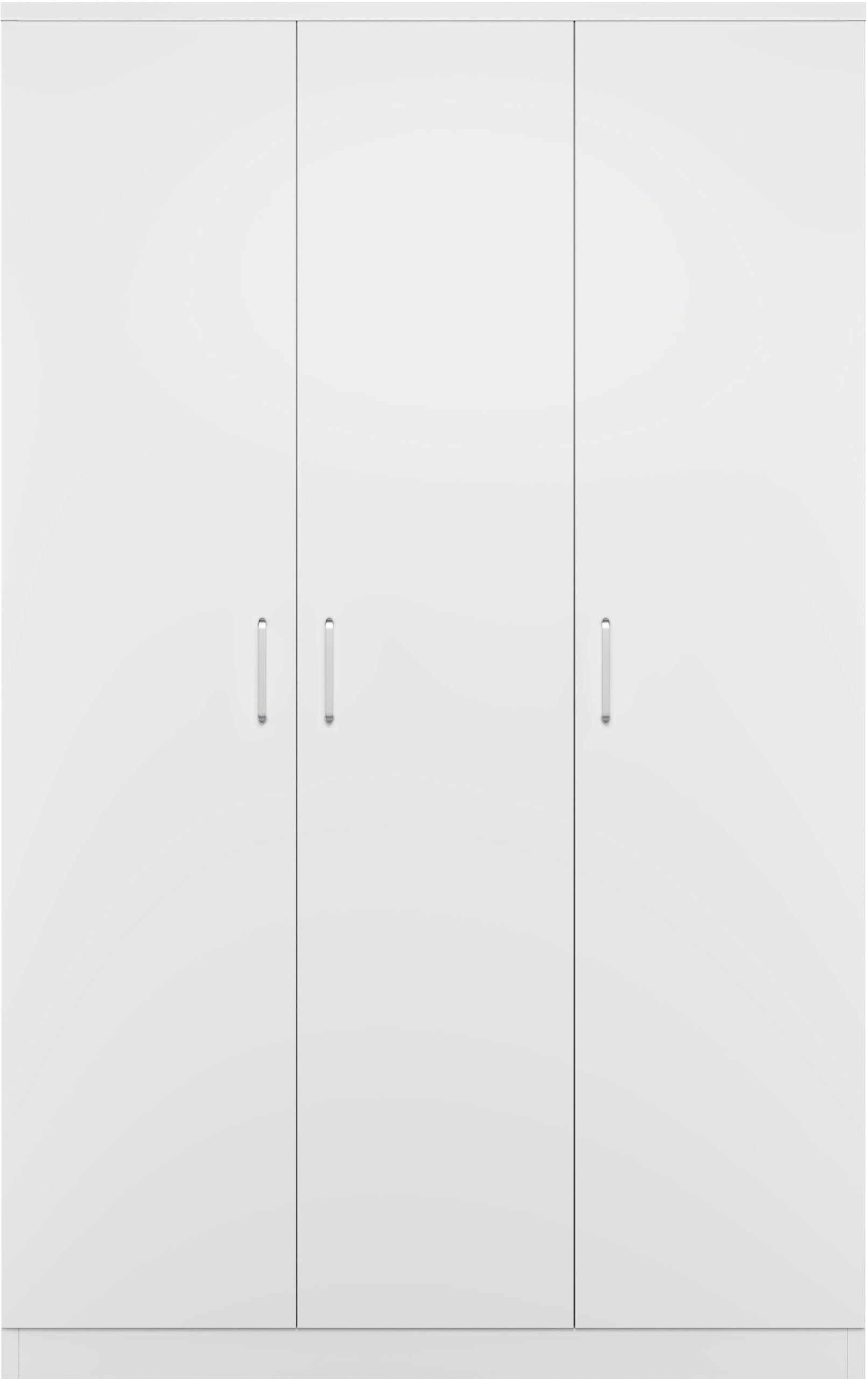 Dakota 3 Door Wardrobe - White