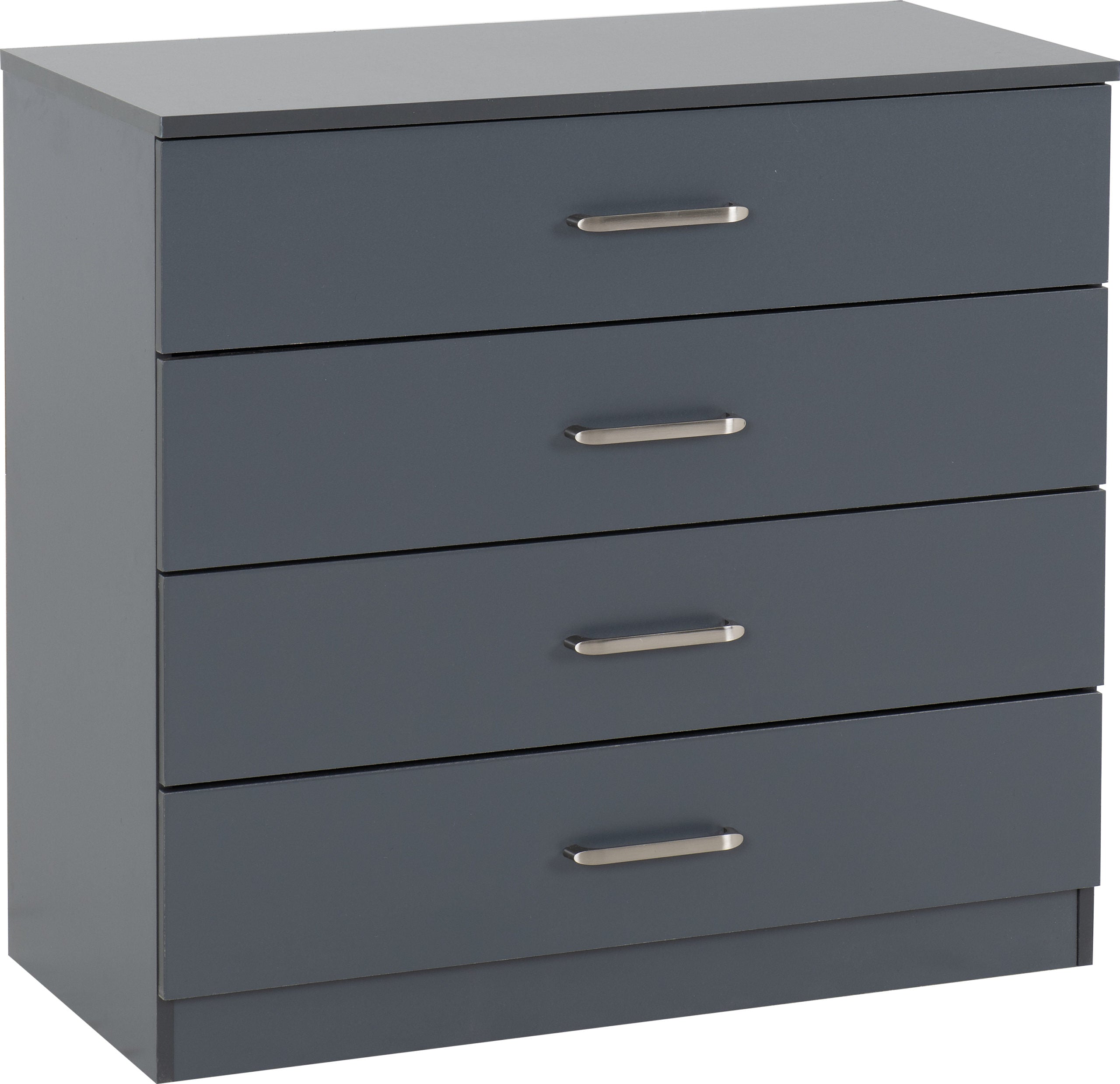 Dakota 4 Drawer Chest - Dark Grey