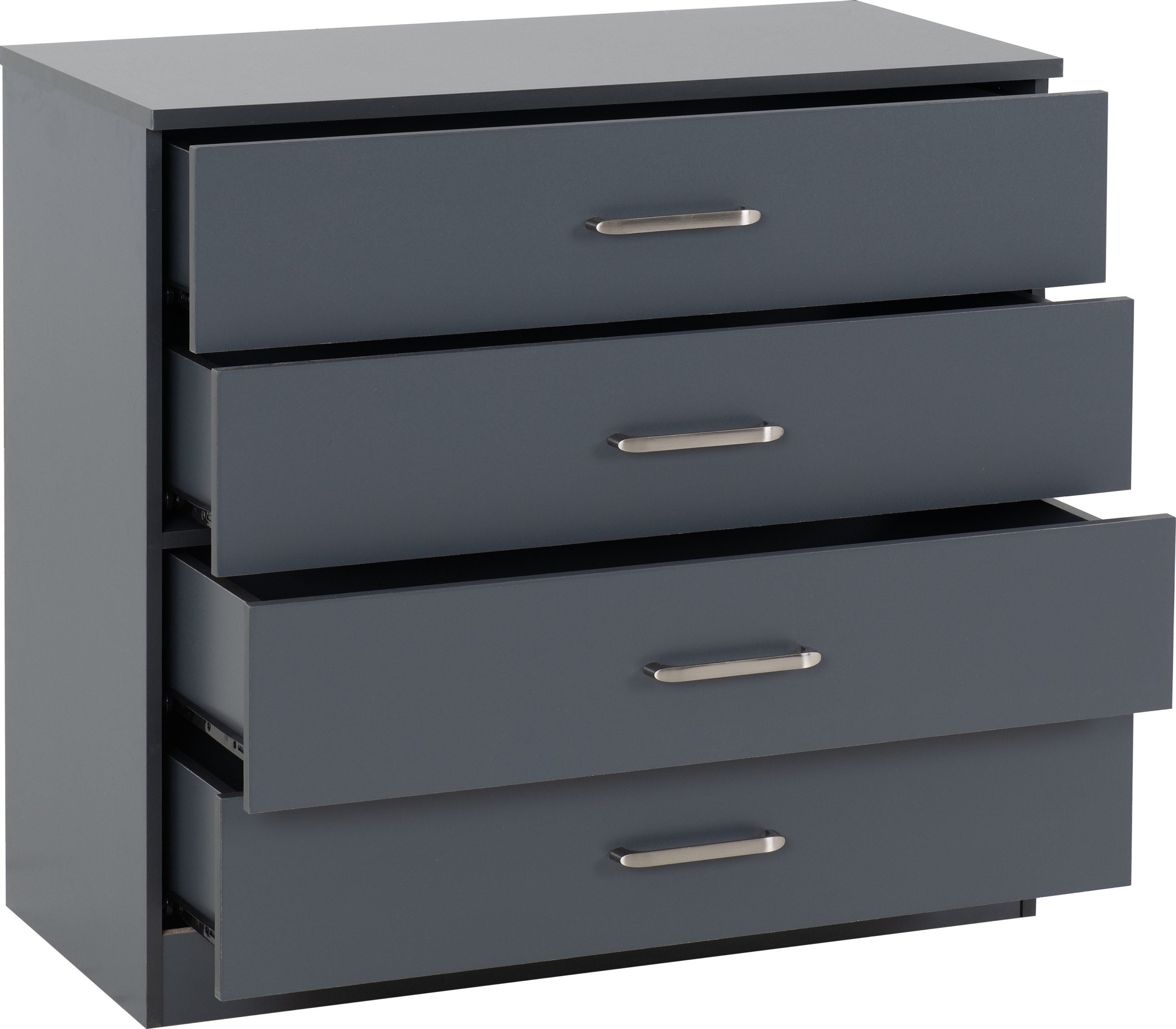Dakota 4 Drawer Chest - Dark Grey