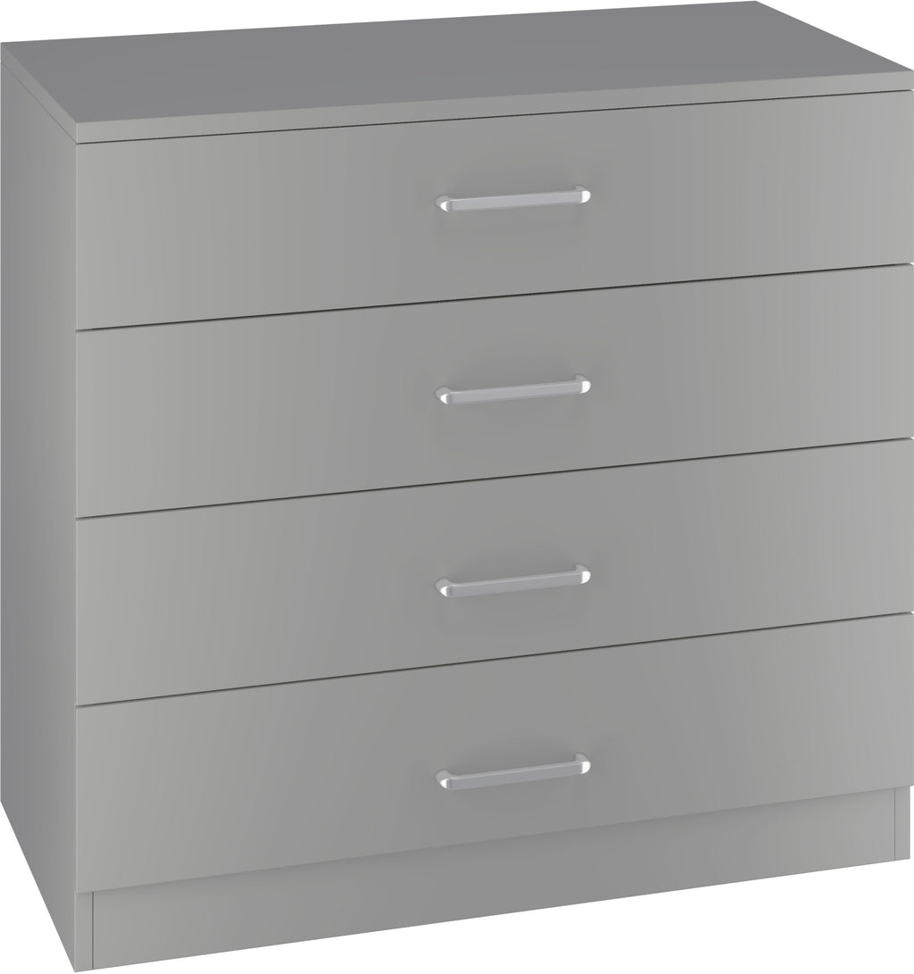 Dakota 4 Drawer Chest - Light Grey