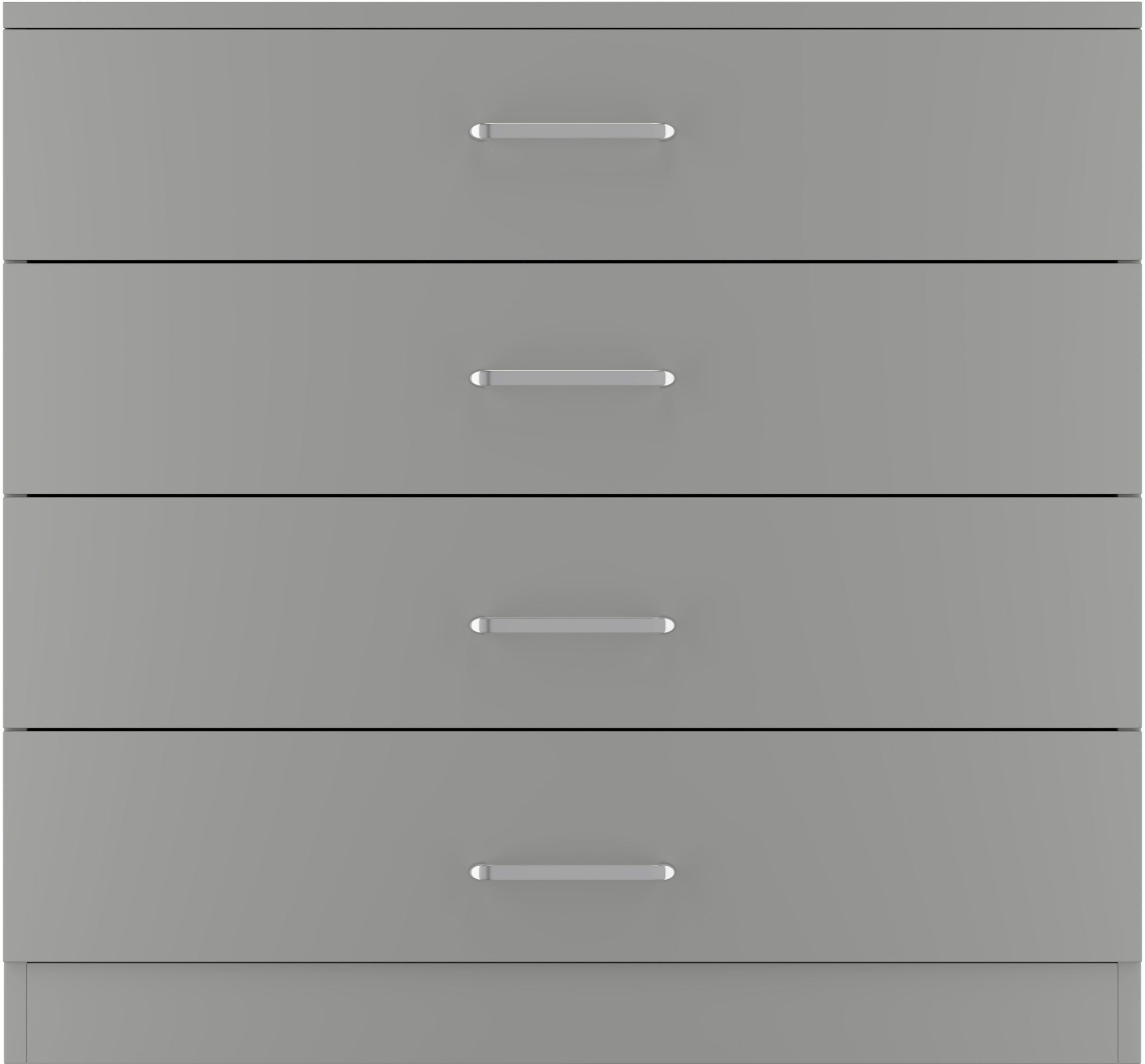Dakota 4 Drawer Chest - Light Grey
