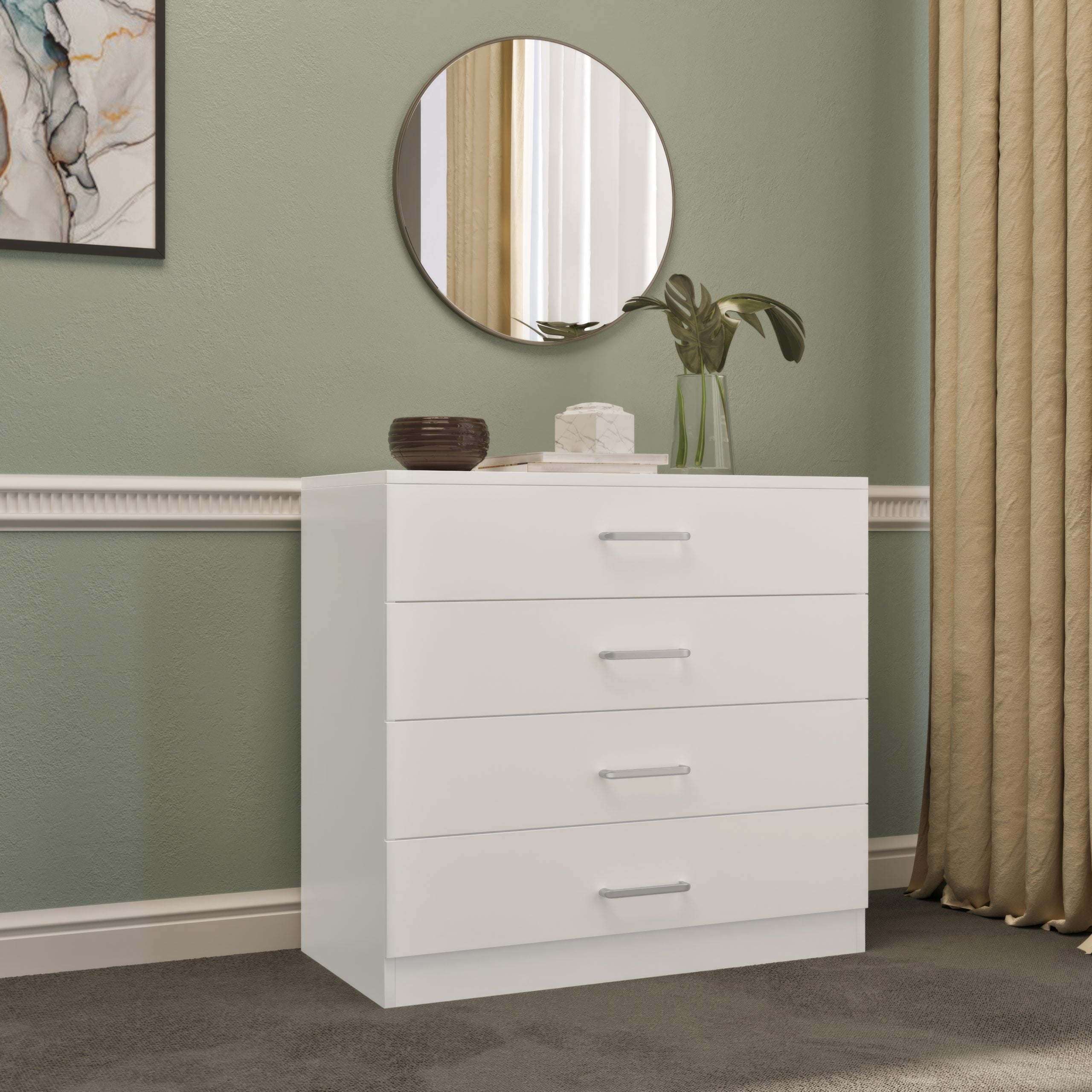 Dakota 4 Drawer Chest - White