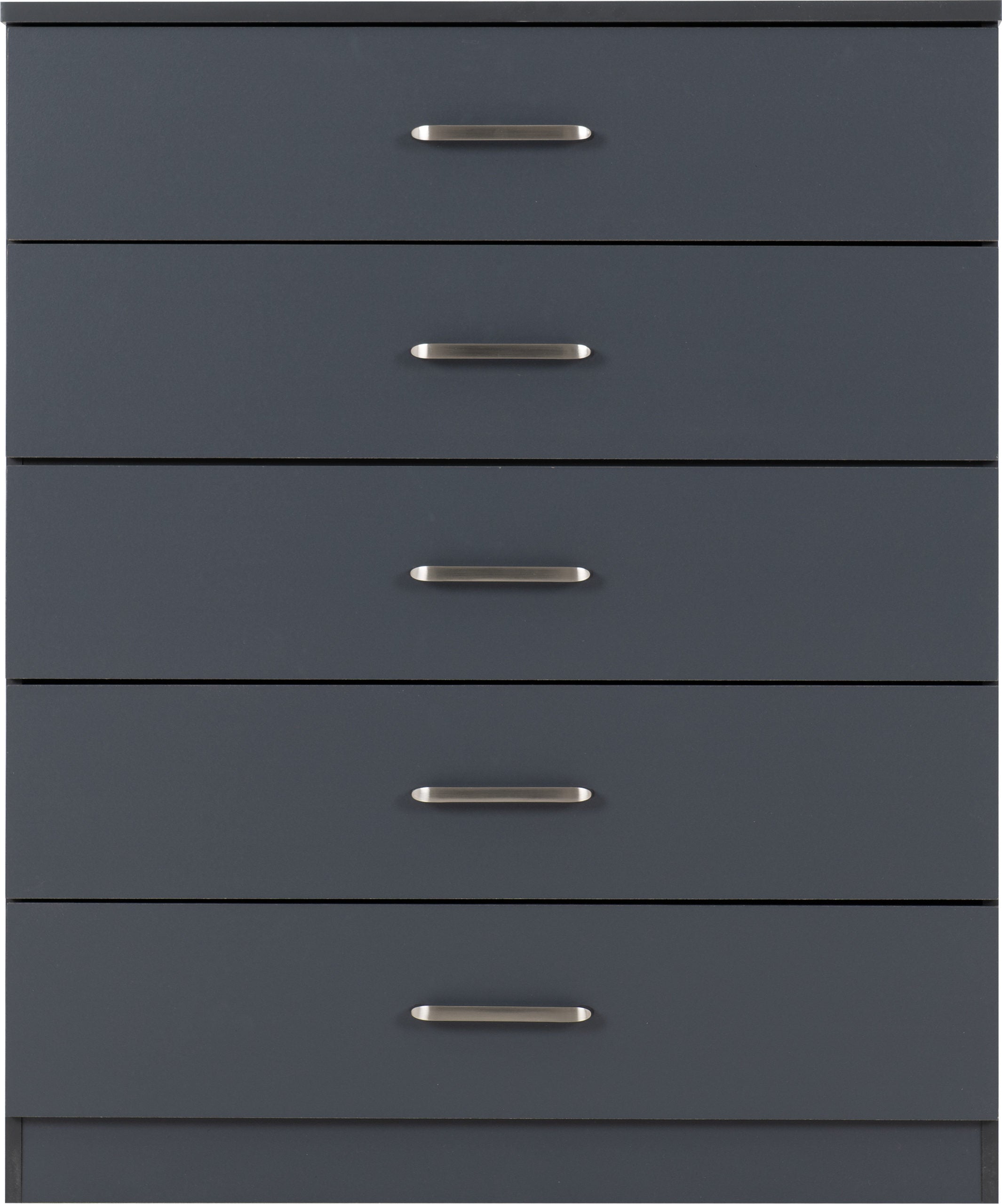 Dakota 5 Drawer Chest - Dark Grey