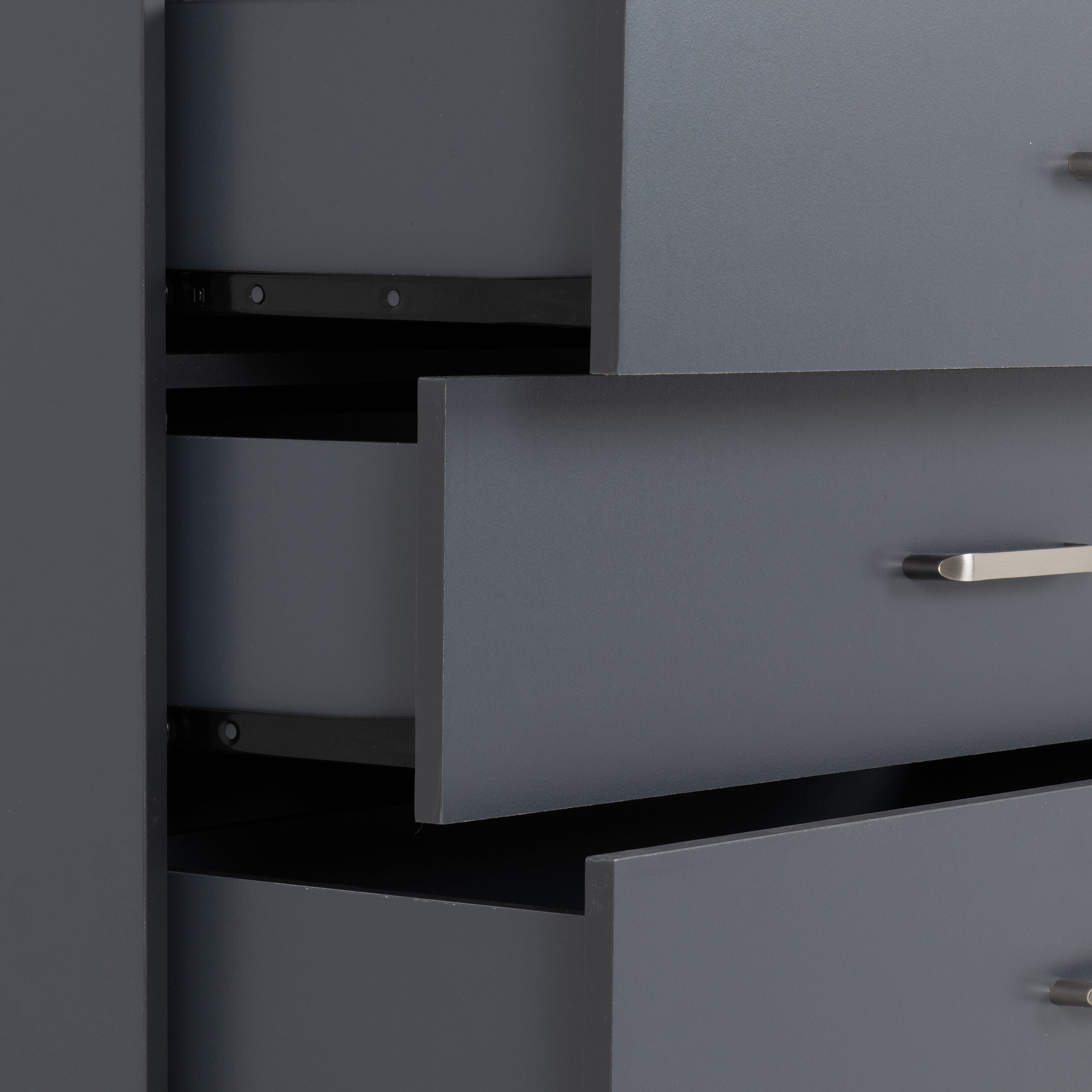 Dakota 5 Drawer Chest - Dark Grey