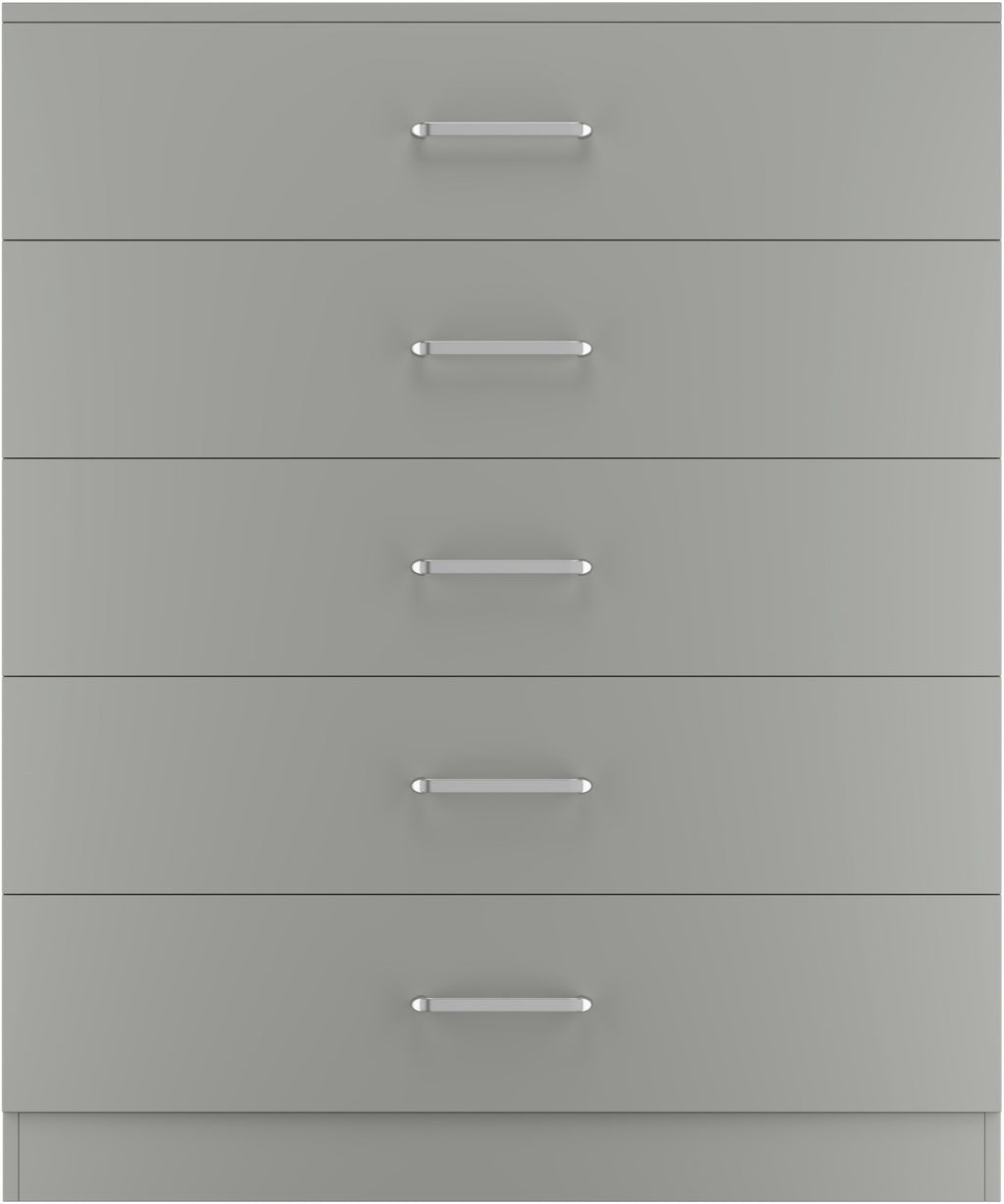 Dakota 5 Drawer Chest - Light Grey