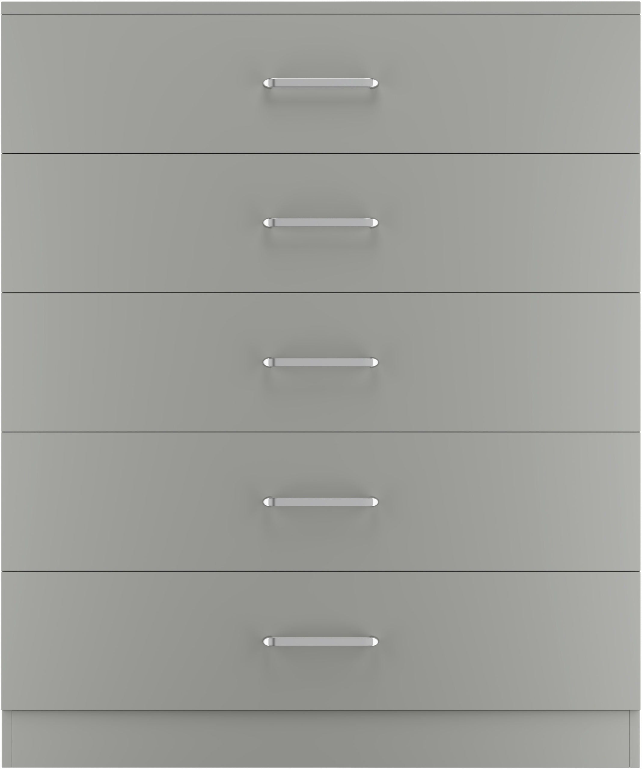 Dakota 5 Drawer Chest - Light Grey