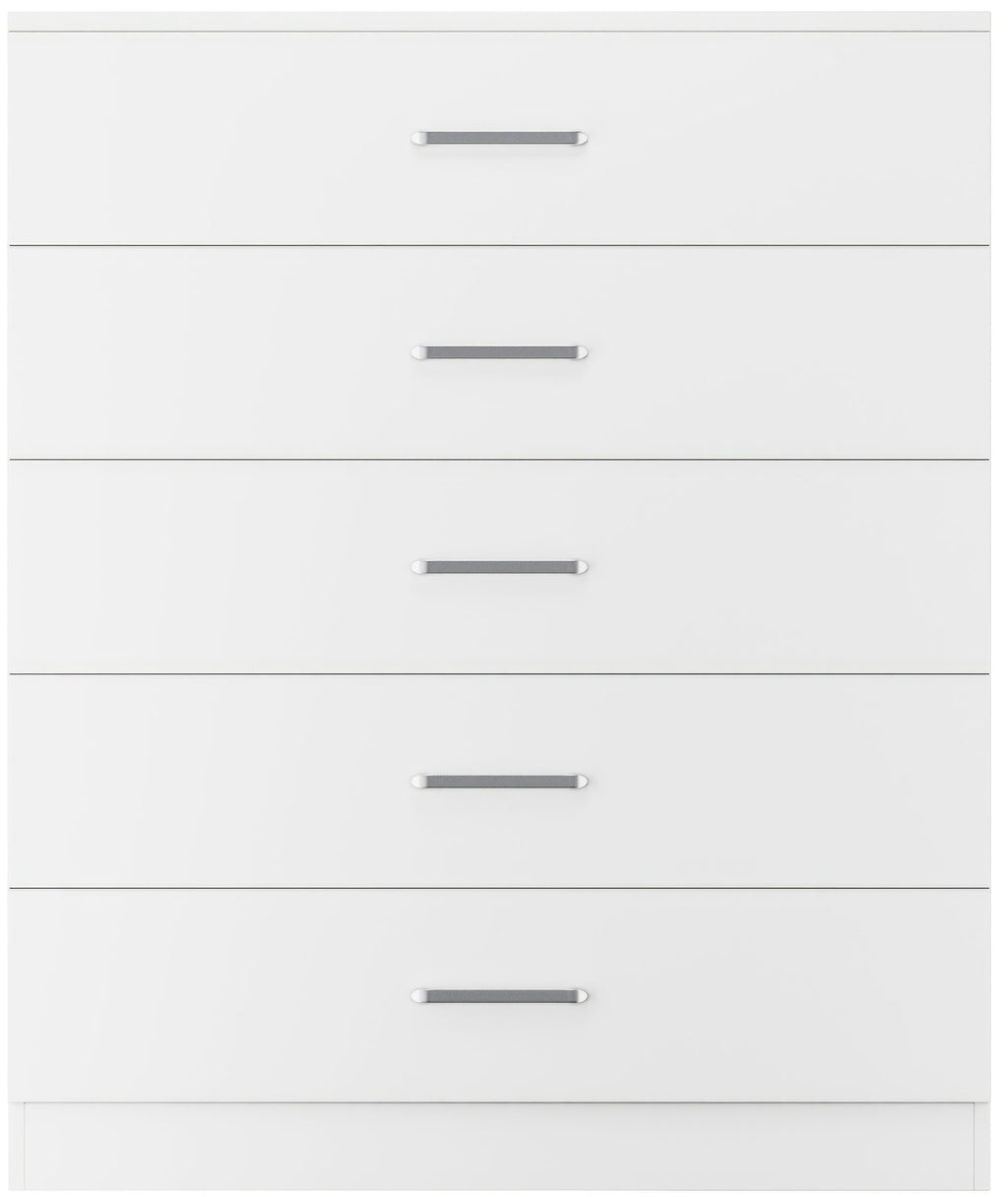 Dakota 5 Drawer Chest - White