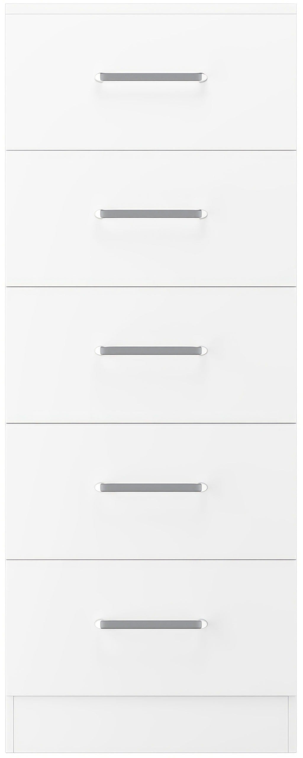 Dakota 5 Drawer Narrow Chest - White