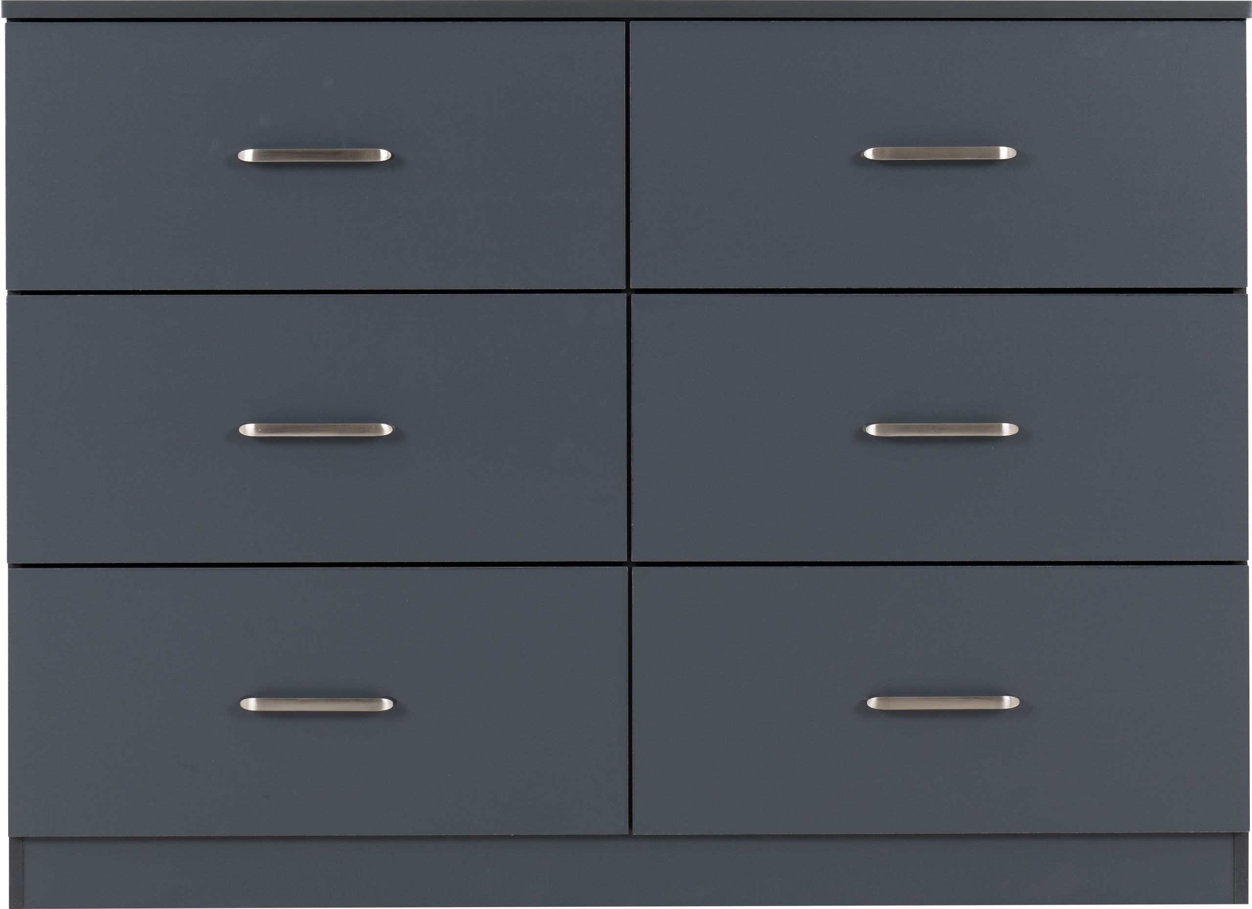 Dakota 6 Drawer Chest - Dark Grey
