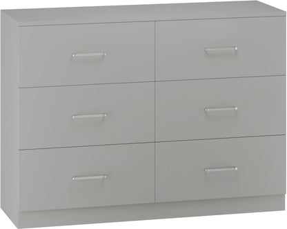 Dakota 6 Drawer Chest - Light Grey