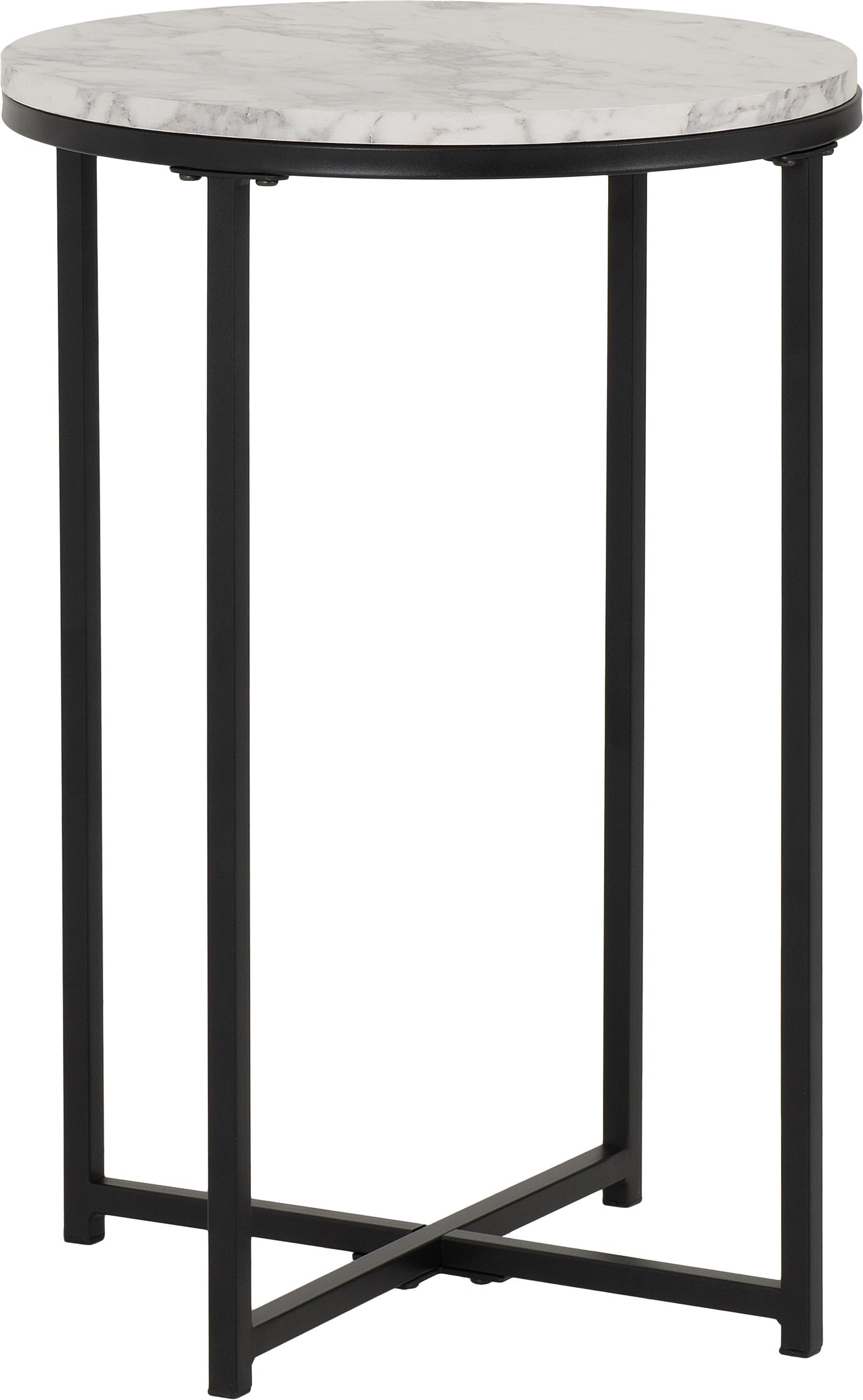 Dallas Side Table - Marble/Black