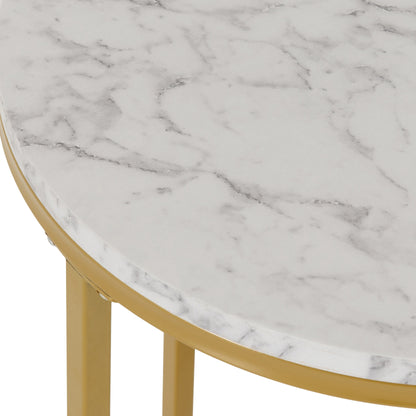 Dallas Side Table - Marble/Gold Effect