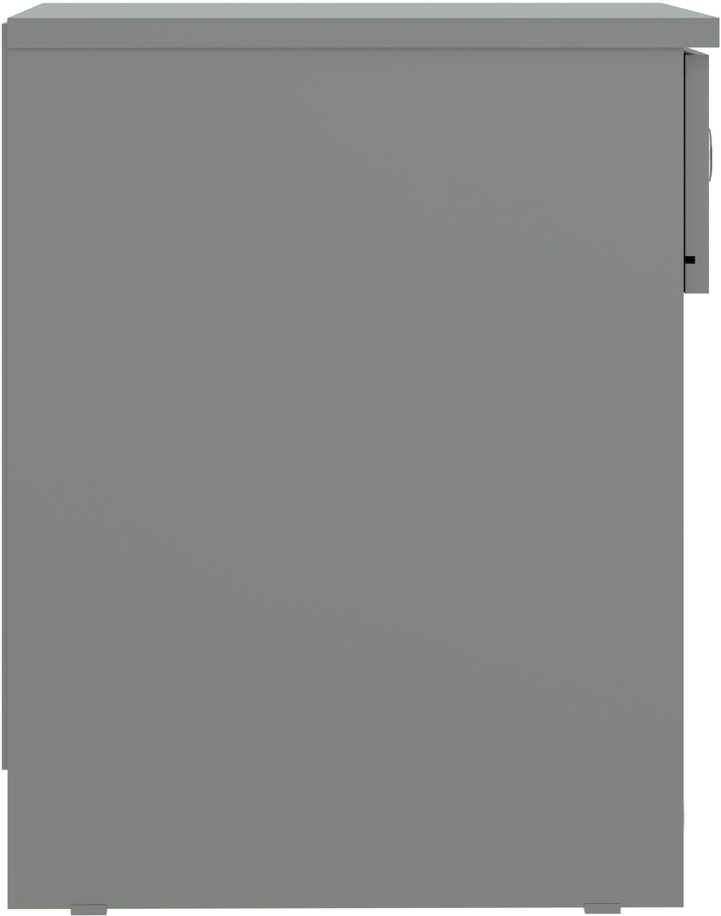 Denver 1 Drawer Bedside - Grey Gloss