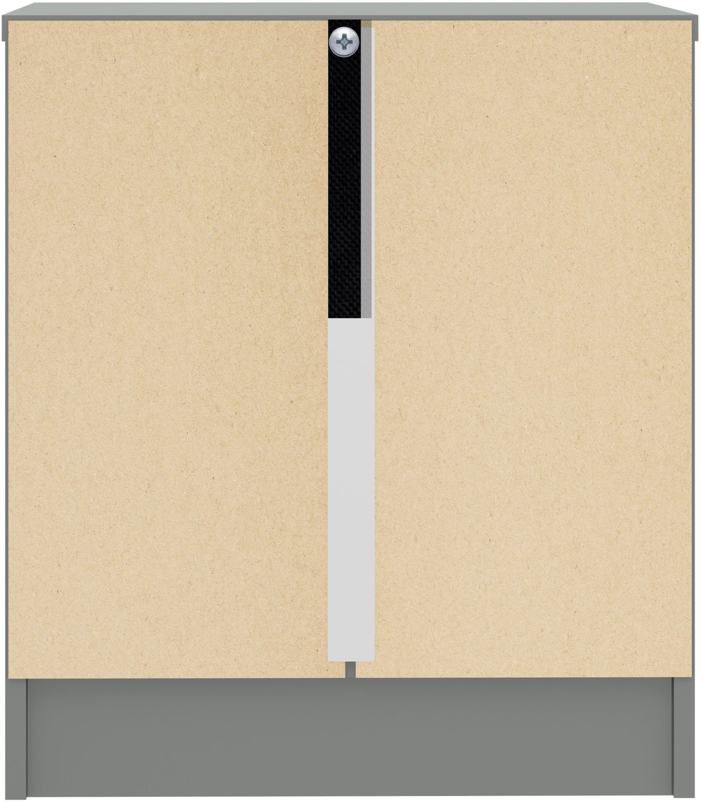 Denver 1 Drawer Bedside - Grey Gloss