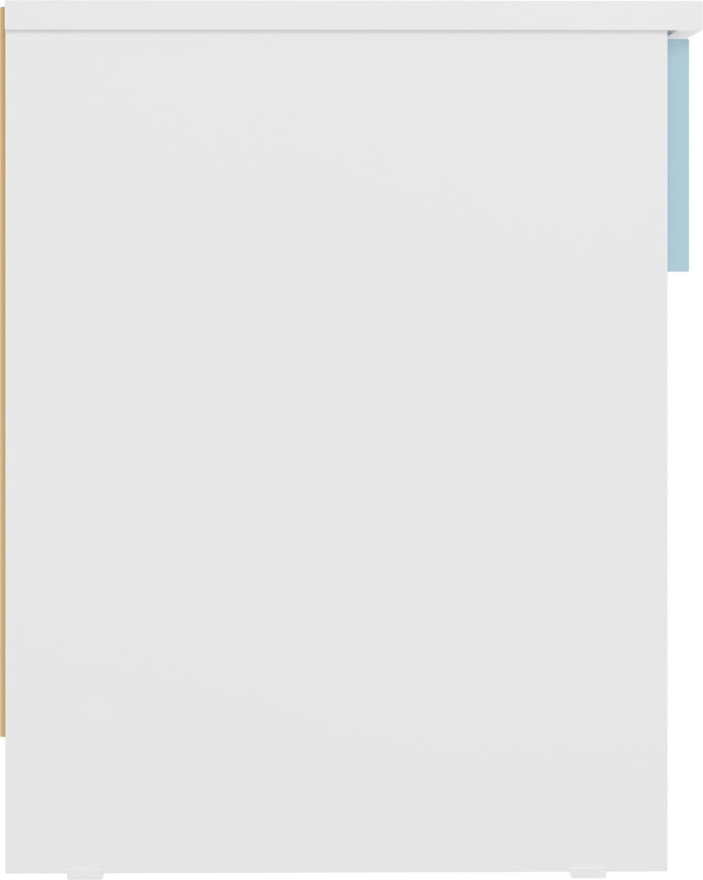 Denver 1 Drawer Bedside - White/Blue Gloss