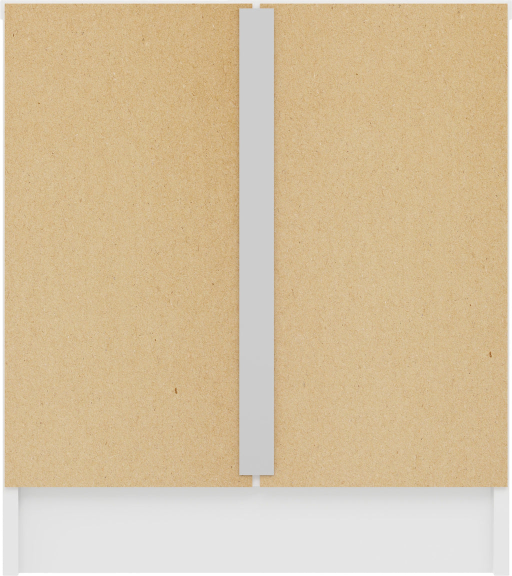 Denver 1 Drawer Bedside - White/Blue Gloss