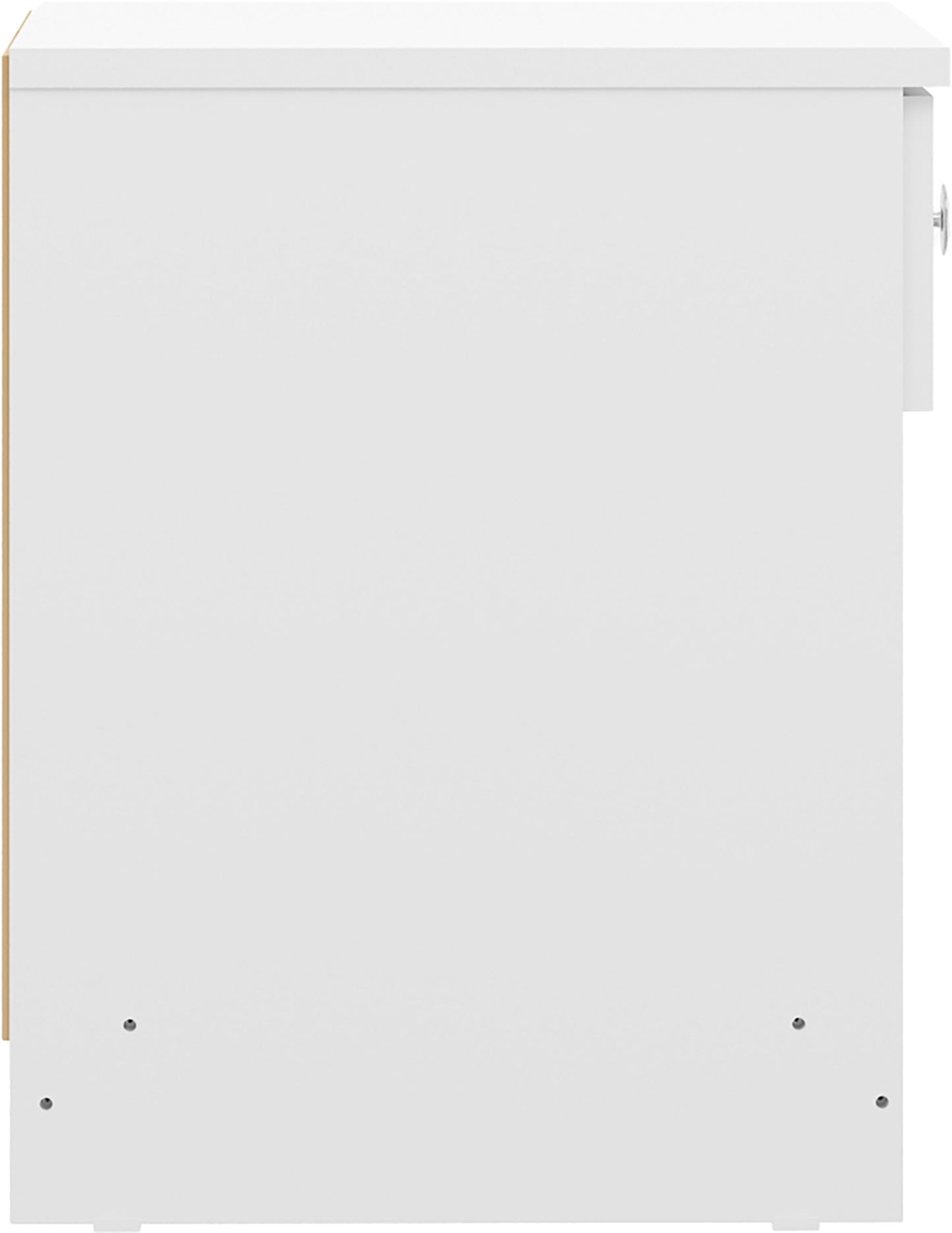 Denver 1 Drawer Bedside - White Gloss