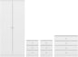 Denver 2 Door Wardrobe Bedroom Set - White Gloss