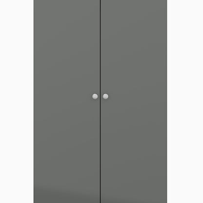 Denver 2 Door Wardrobe - Grey Gloss