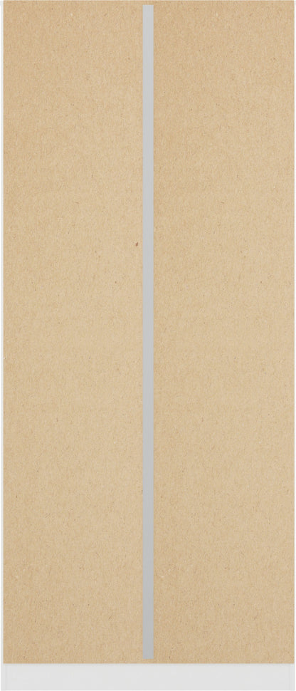 Denver 2 Door Wardrobe - White/Blue Gloss