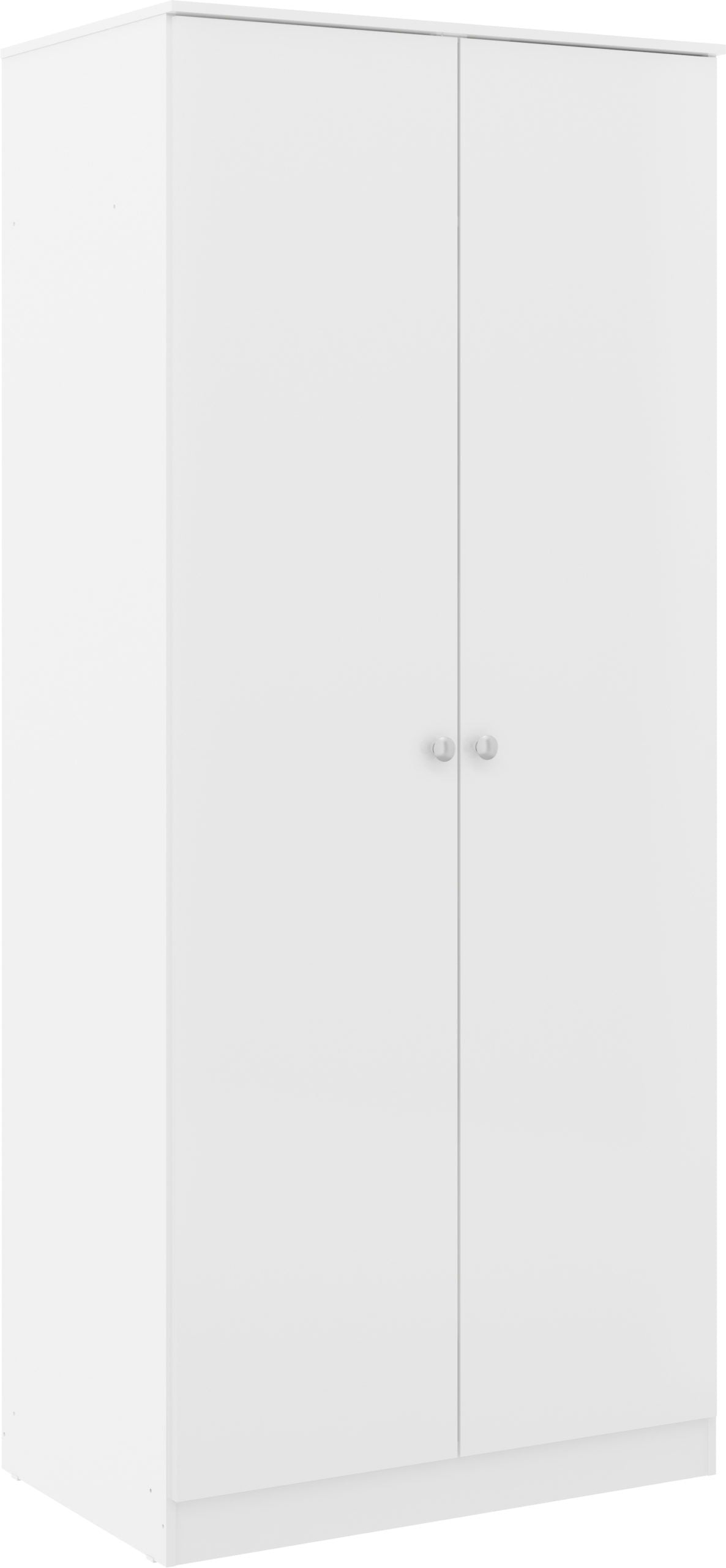 Denver 2 Door Wardrobe - White Gloss