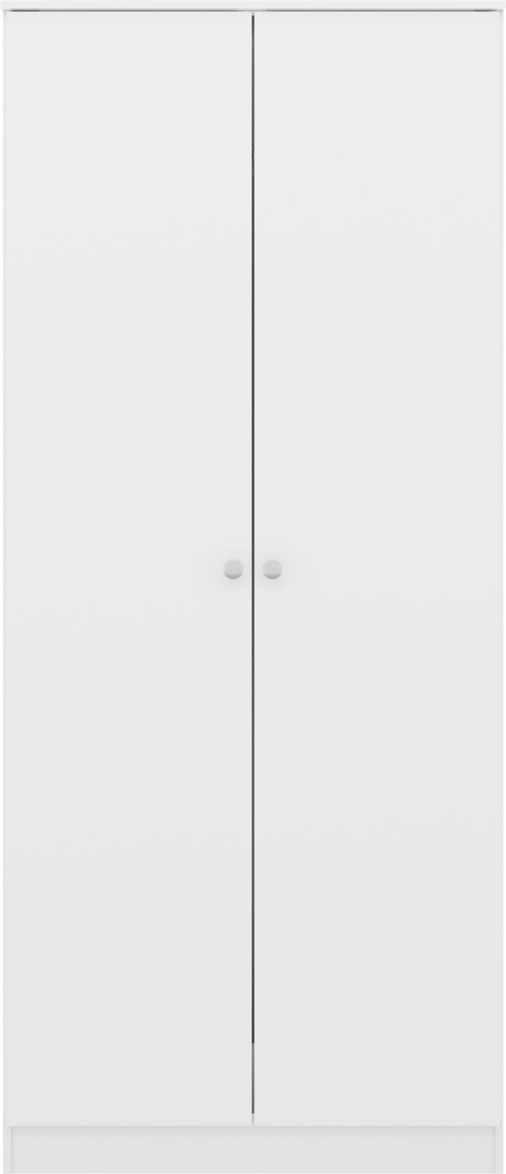 Denver 2 Door Wardrobe - White Gloss