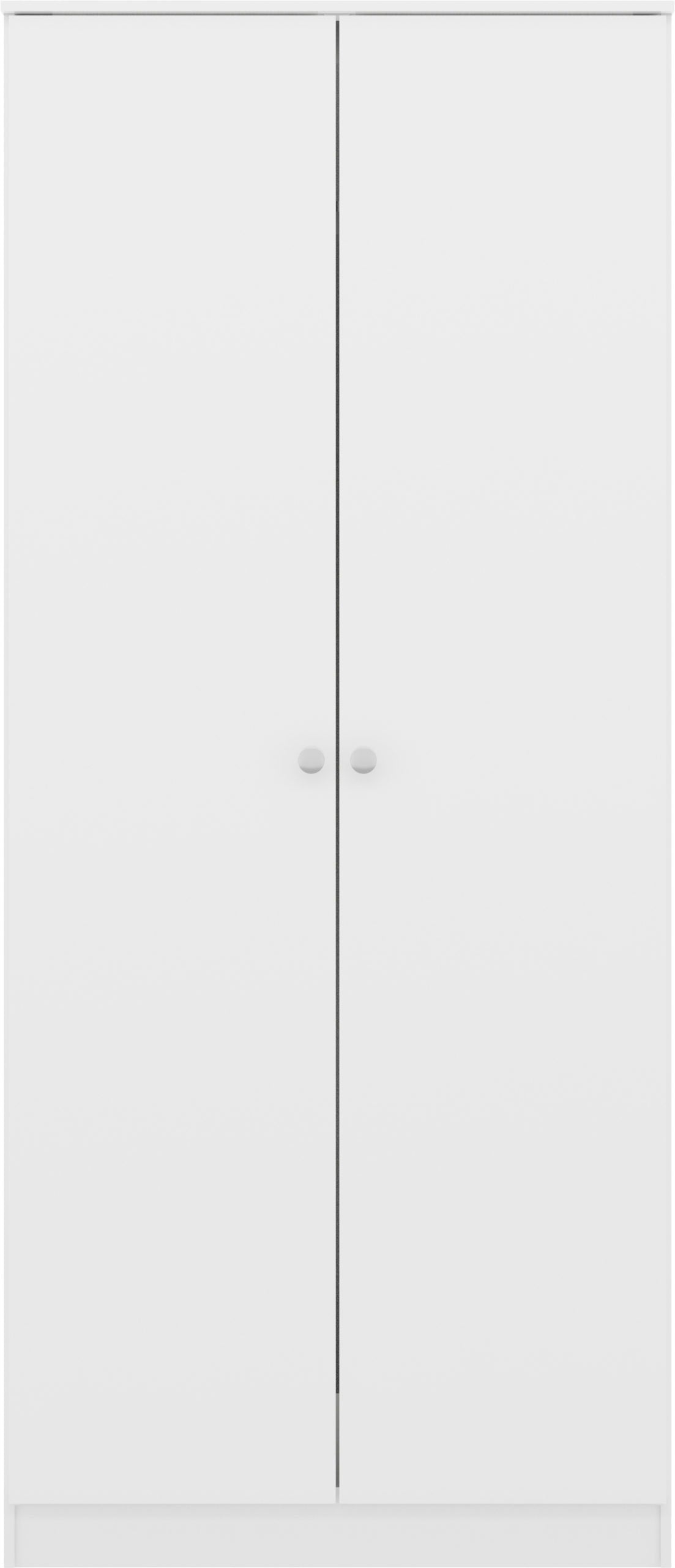 Denver 2 Door Wardrobe - White Gloss