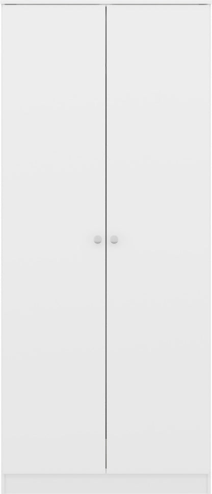 Denver 2 Door Wardrobe - White Gloss