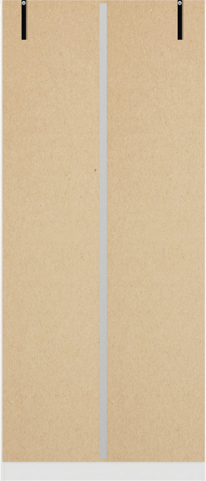Denver 2 Door Wardrobe - White Gloss