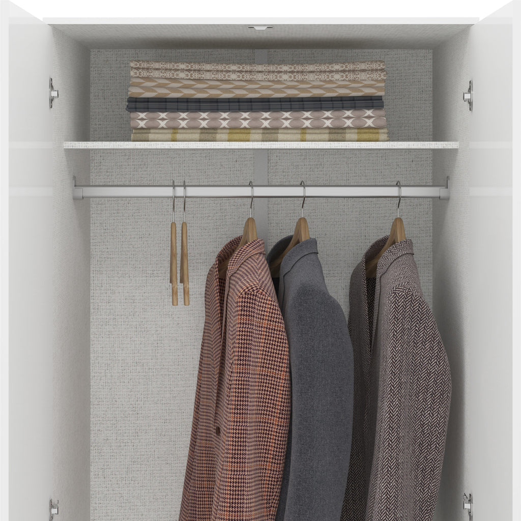 Denver 2 Door Wardrobe - White Gloss
