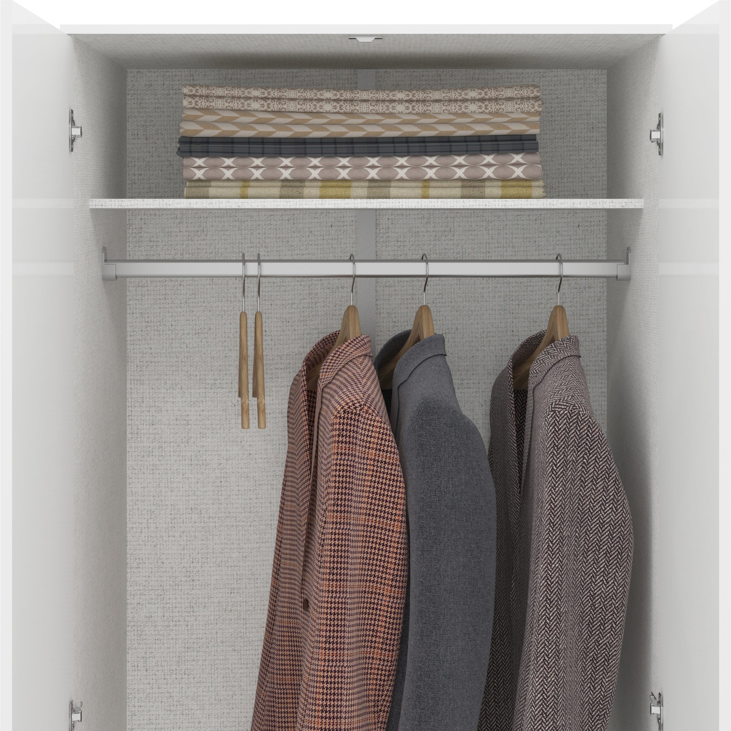 Denver 2 Door Wardrobe - White Gloss