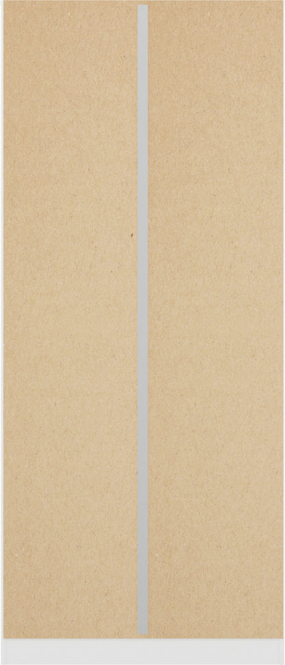 Denver 2 Door Wardrobe - White/Pink Gloss