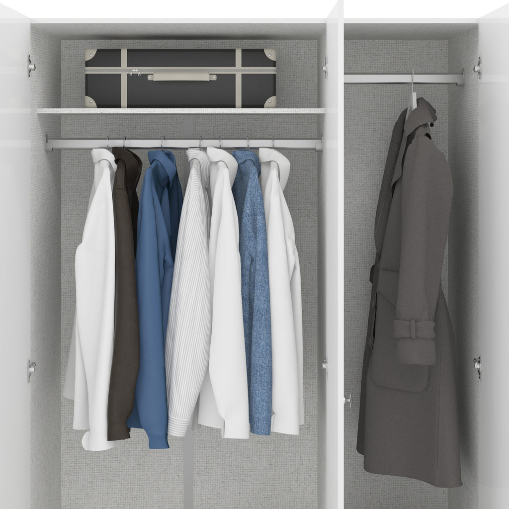 Denver 3 Door Wardrobe - White Gloss