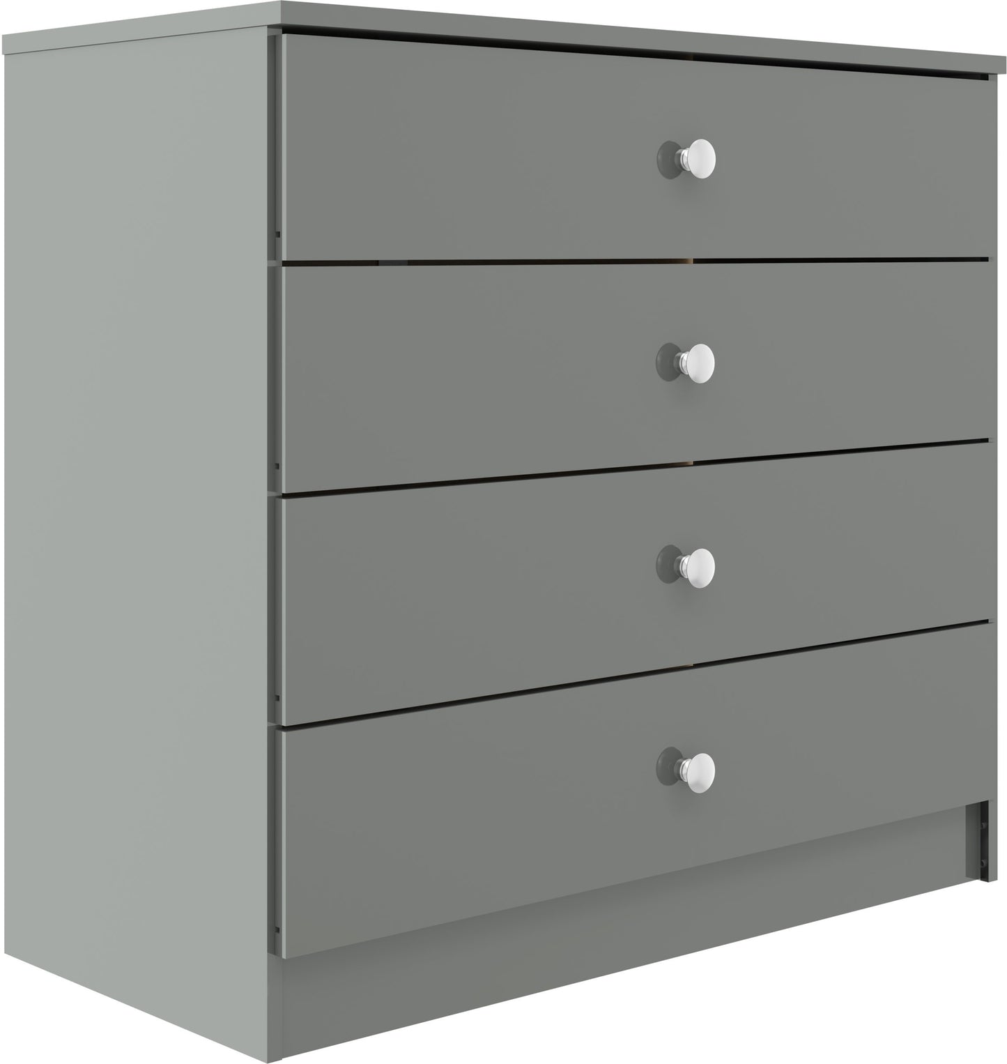 Denver 4 Drawer Chest - Grey Gloss