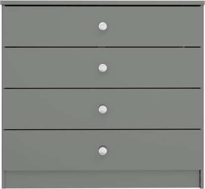 Denver 4 Drawer Chest - Grey Gloss