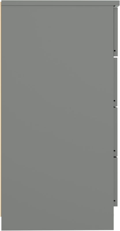Denver 4 Drawer Chest - Grey Gloss