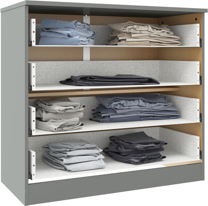 Denver 4 Drawer Chest - Grey Gloss