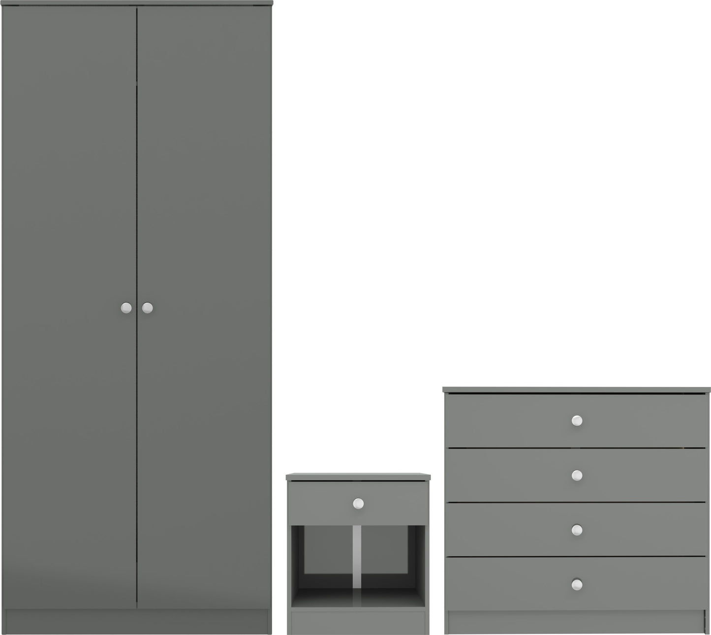 Denver Trio Set - Grey Gloss