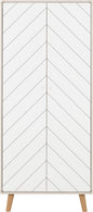 Dixie 2 Door Wardrobe - Dusty Grey/White